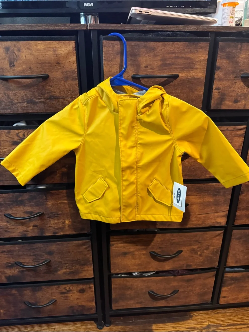 Old Navy Yellow Toddler Hooded Raincoat